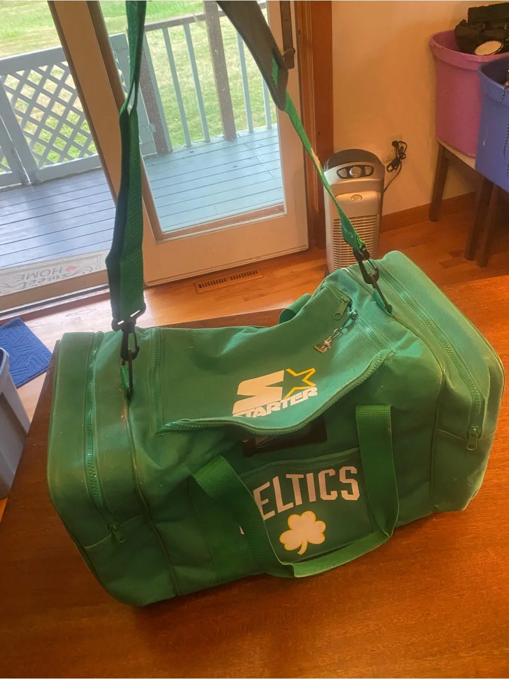 Vintage 80s Starter Boston Celtics NBA green Duffle Gym Travel Bag